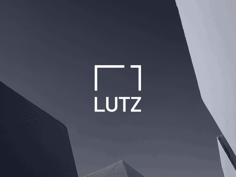 Logo Lutz animation berlin branding elle floorplan gif grid identity logo monogram ociostudio realestate
