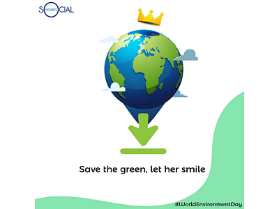 World Environment Day Post adobeillustrator graphicdesign onlinepostdesign savetheearth socialmonkschennai socialmonksinda worldenvironmentday