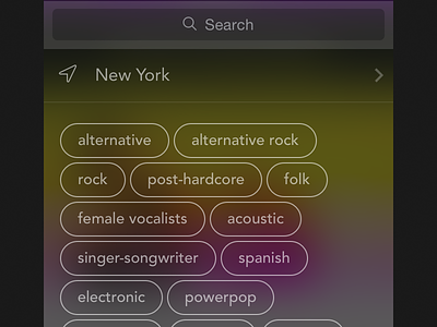 Search + filter avenir ios outline search tags ui