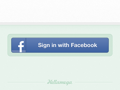 Sign in with FB blue facebook green helvetica neue ios iphone