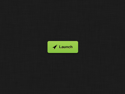 Launch Button button green helvetica kickstarter rocket ui