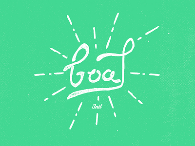 Goal! lettering soccer starburst