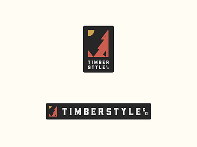 TIMBER STYLE badge branding logo style timber wolf wood