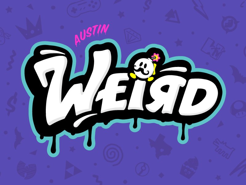Austin Weird weird vector grafitti illustration logo paintball branding