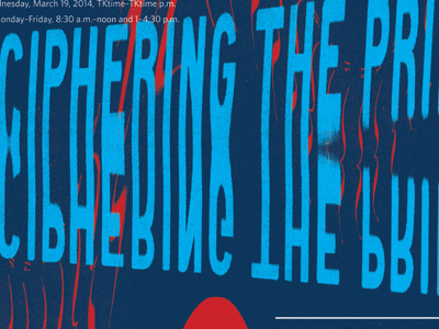 Type Studies blue light blue poster red type typography xerox