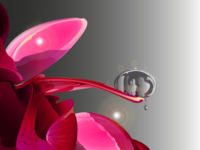 Peony With Dew Drop