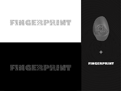 FINGERPRINT blackandwhite design fingerprint icon idea logo vector