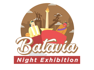 Batavia Night Exhibition Logo adobe adobe illustrator branding design flat indonesia jakarta logo logo design logotype smkn 48 jakarta vector