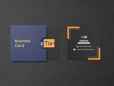 Square Business Card Design (w/ Mockup)