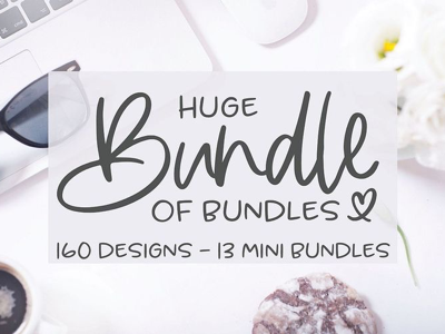 Huge Bundle of Bundles 💕 crafter cricut design bundles silhouette cameo svg svg bundle