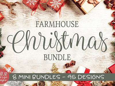 Farmhouse Christmas Bundle 🎄⛄️ craft bundle cricut maker design bundles farmhouse grace lynn designs svg svg bundle