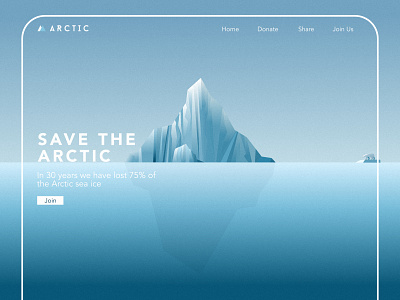 Arctic adobexd affinitydesigner app arctic blue climatechange design globalwarming iceberg illustration polarbear ui ux vector water web design website white