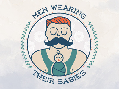 Men Wearing Their Babies babies hipster logo men soft