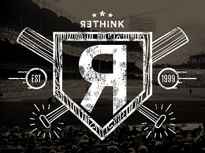 Rethink Baseball Logo baseball logo retro vintage