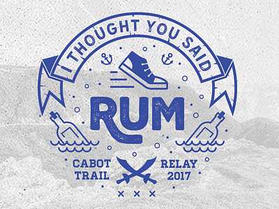 Cabot Trail Relay Team Logo cabot logo pirate retro rum running sailor trail