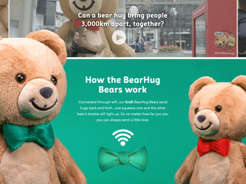 Bear Hug Bears website animation bears butter design fun gif green hug peanut ties web website