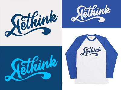 Rethink Baseball Shirt baseball branding design illustration letters logo retro shirt type typography