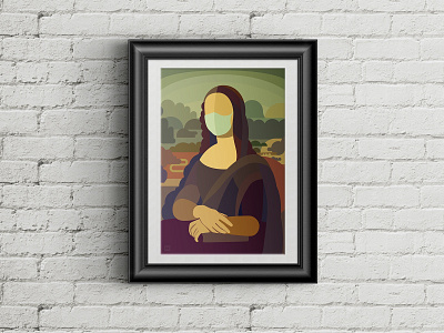 Covid Lisa | Free Vector Poster