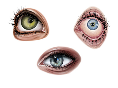Eyes collection 2d drawing eye eyes graphic design illustration illustrator procreate realistic realistic eye