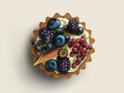 Tartlet with fruit 🧁 2d 2d art art drawing food food art food drawer food illustration graphic design illustration illustrator procreate sweets tartlet
