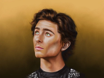 Timothee Chalamet 2d actor art artist chalamet drawing fan art graphic design illustration illustrator male portrait portrait procreate timothee chalamet