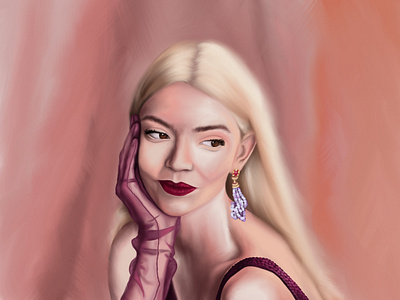 Ana Taylor Joy 2d anya taylor joy art digital drawing female portrait graphic design illustration illustrator portrait procreate procreate art procreate illustration