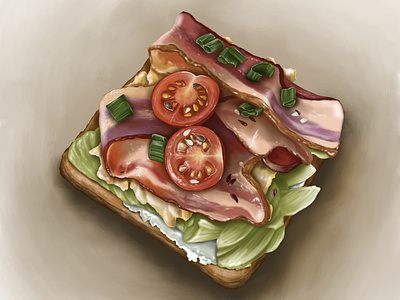 Sandwich 🥪 2d art breakfast delicious design dish drawing food food drawer food illustration graphic design illustration illustrator menu menu design procreate sandwich
