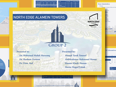 North Edge Alamein Towers Infographic Cards