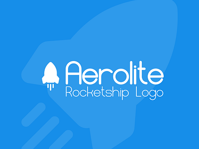 Aerolite: Rocketship Logo - Day 1 - Daily Logo Challenge aerolite branding dailylogochallenge design graphic design illustration illustrator logo rocket logo rocketship