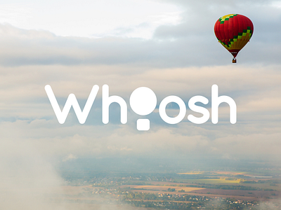 Whoosh: Hot Air Balloon Logo - Day 2 -Daily Logo Challenge branding dailylogochallenge design graphic design hotairballoon illustration illustrator logo whoosh