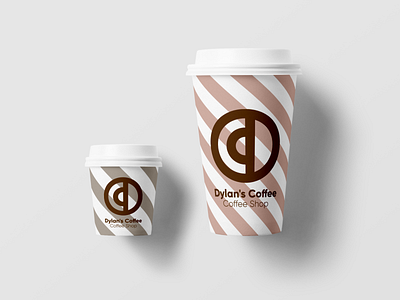 Dylan's Coffee: Coffee Shop Logo - Day 6 - Daily Logo Challenge 50daylogochallenge branding coffee bean coffee cup coffeeshop dailylogochallenge design graphic design illustration illustrator logo minimal minimalism vector