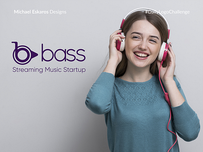 Bass: Streaming Music Startup - Day 9 50dailylogochallenge adobe illustrator adobe photoshop branding dailylogo dailylogochallange dailylogochallenge dance dance music design graphic design illustration illustrator logo logo design meditation music music app music player streaming app