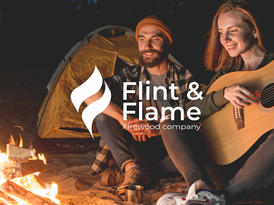 Flint & Flame - Firewood Company - Day 10 adobe illustrator adobe photoshop brand design branding branding design dailylogo dailylogochallenge design fire firewood flame flame logo graphic design illustration illustrator logo logo design minimal minimalist logo socialmedia