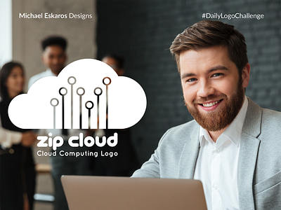 Zip Cloud: Cloud Computing Logo - Day 14 50dailylogochallenge adobe illustrator brand brand design brand identity branding branding design cloud cloud app cloud computing cloud logo cloud storage daily logo daily logo design dailylogochallenge design logo logo design minimal zip