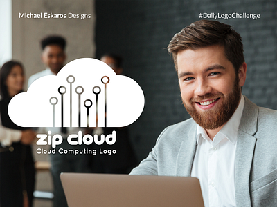 Zip Cloud: Cloud Computing Logo - Day 14