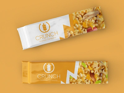 Crunch - Granola Company Logo - Day 21 bar brand brand design brand identity branding branding design dailylogochallenge design granola granola bar logo logo design logodesign minimal minimalist logo package package design packagedesign packaging packaging design