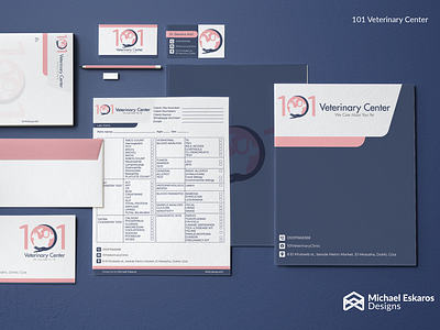 101 Veterinary Center - Logo and Brand Identity design