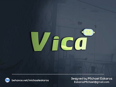 Vica Logo First Proposal adobe photoshop assistant branding chat bot chatbot computer graphic design illustration intelligent logo logo design valeo