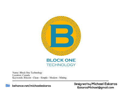 Block One Technology Logo adobe photoshop branding design graphic design illustration illustrator logo vector