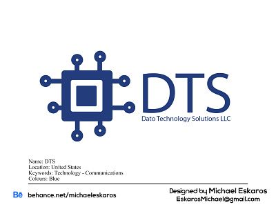 DTS Logo adobe illustrator adobe photoshop branding chip data design graphic design illustration illustrator logo logo design tech tech logo technology