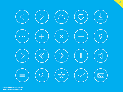 Round icon set - Free Download