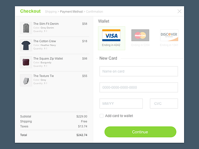 Checkout branding cart checkout clean concept credit card design flat minimal page layout ui ux