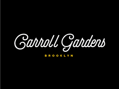 Carroll Gardens brooklyn carroll gardens design font illlustrator layout nyc type typography