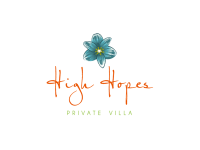 High Hopes Villa branding design hotel branding identity logo