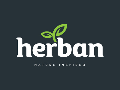 Herban brand branding design health identity illustrator lettering logo