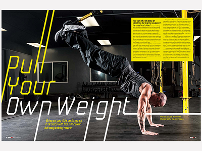 UFC Fit Issue editorial fitness layout magazine typography ufc