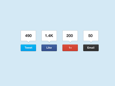 Social Share Buttons bubble button email facebook free google icon like psd share social twitter ui ux web