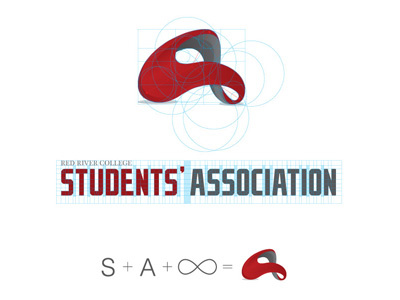Red River College Students Association Rebrand brand graphic design illustrator logo rebrand