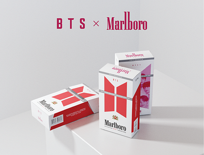 BTW x Marlboro : Parody Project 3d graphic design packaging