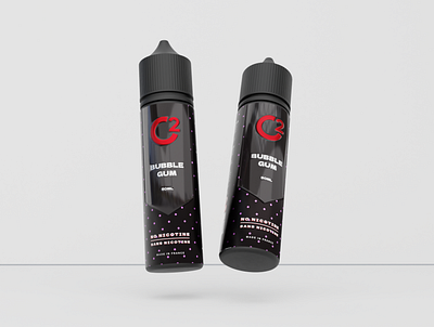 C2 hookah liquid packaging 3d design packaging product render